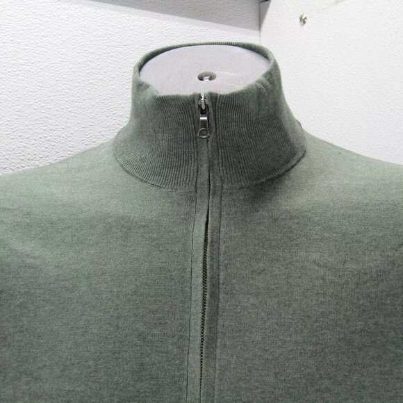 NEW BROOKS BROTHERS Mens Sweater Green Half Zip Pullover Combed Cotton Size M - Picture 7 of 8